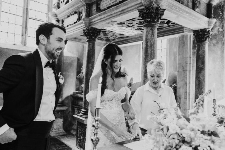 Matt and Karolina Susan McGregor Celebrant Suffolk certificate signing 768x512