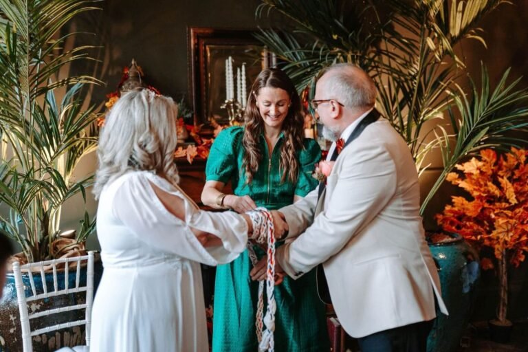 Handfasting is one of the many riteals you can choose at a celebrant wedding